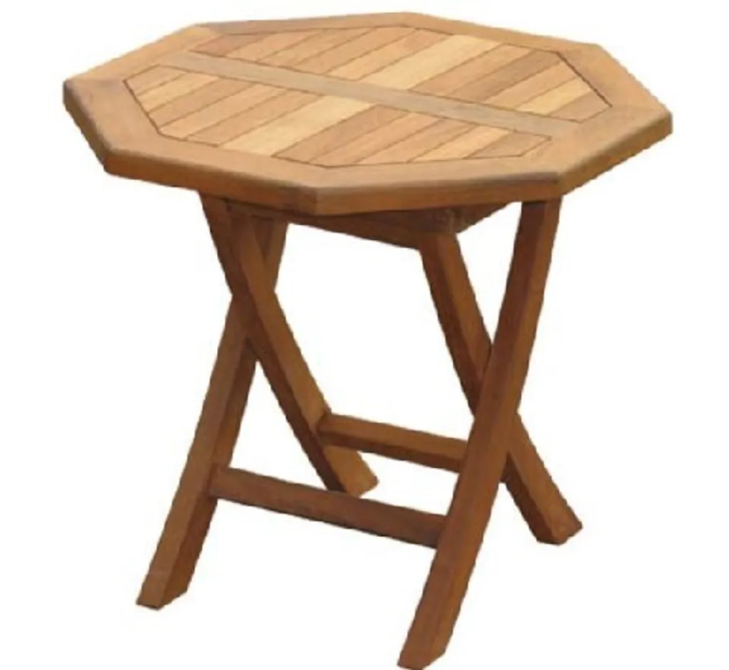 Salon de balcon en teck table et 2 chaises pour petit espace extérieur - 2