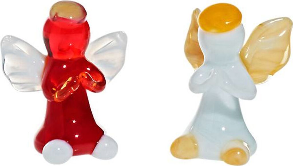Engel rot Mini Plus 4-5cm, aus Kristallglas