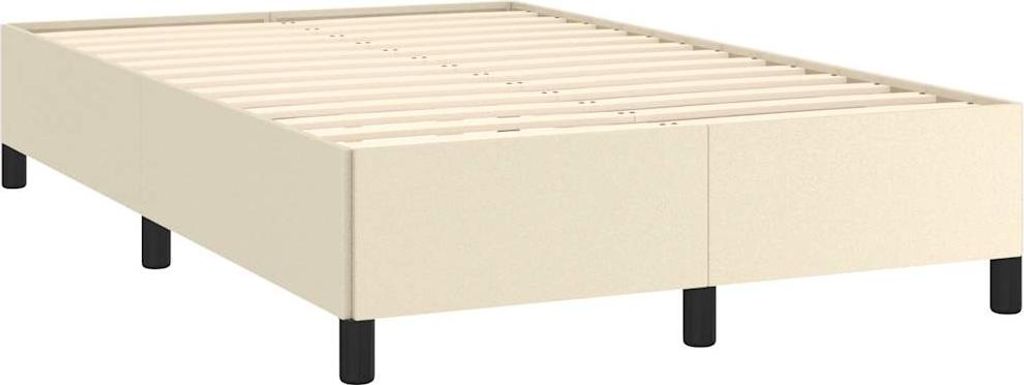 "Winter Sale" Bettgestell ohne Matratze Creme 120x190cm Kunstleder - clorisNeu219875 - Klassische BettenJugendbett Tagesbett