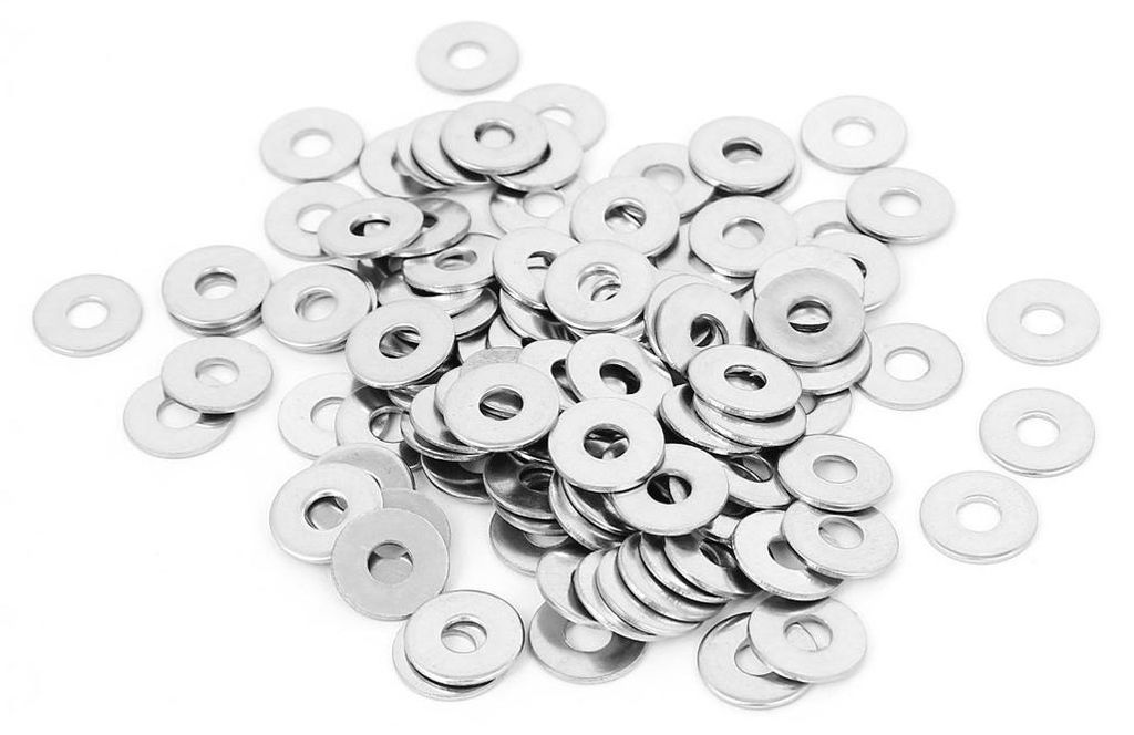 100 Stück M4x12mmx1 mm Unterlegscheiben, Gehäusescheiben aus Edelstahl, Schraubenscheiben