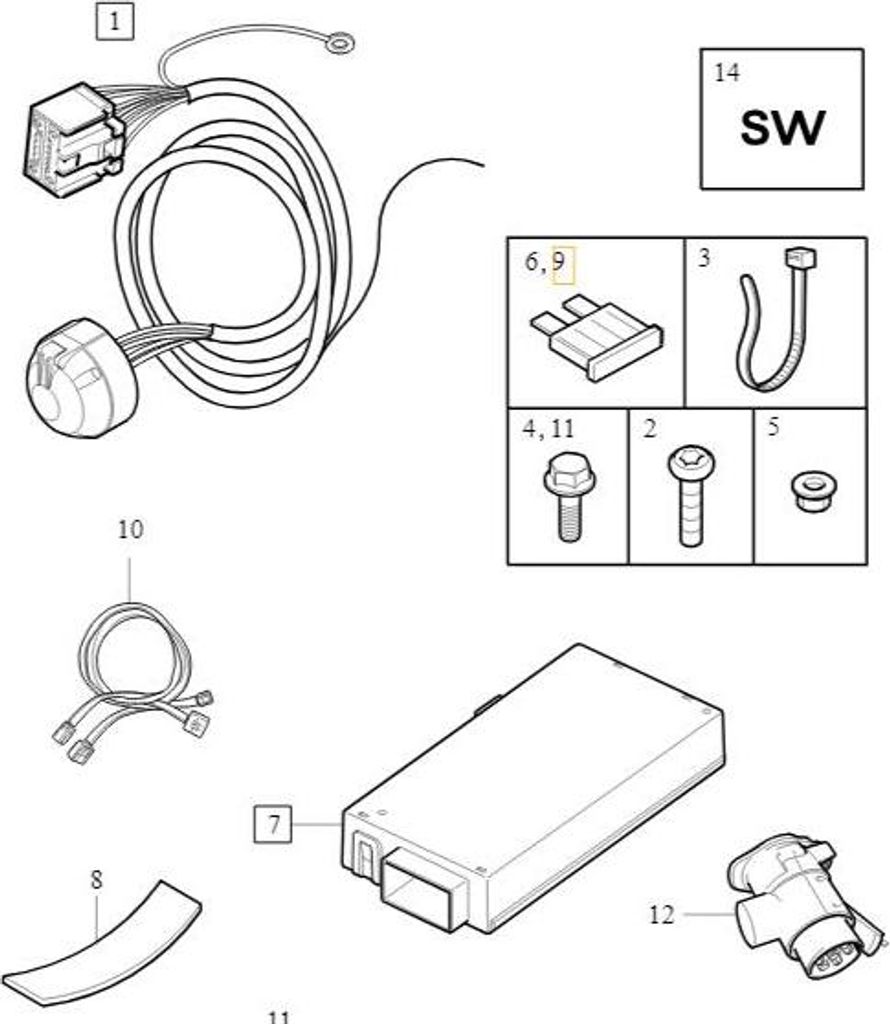 VOLVO XC60I V60 S60 Anhängersicherung 40A OE