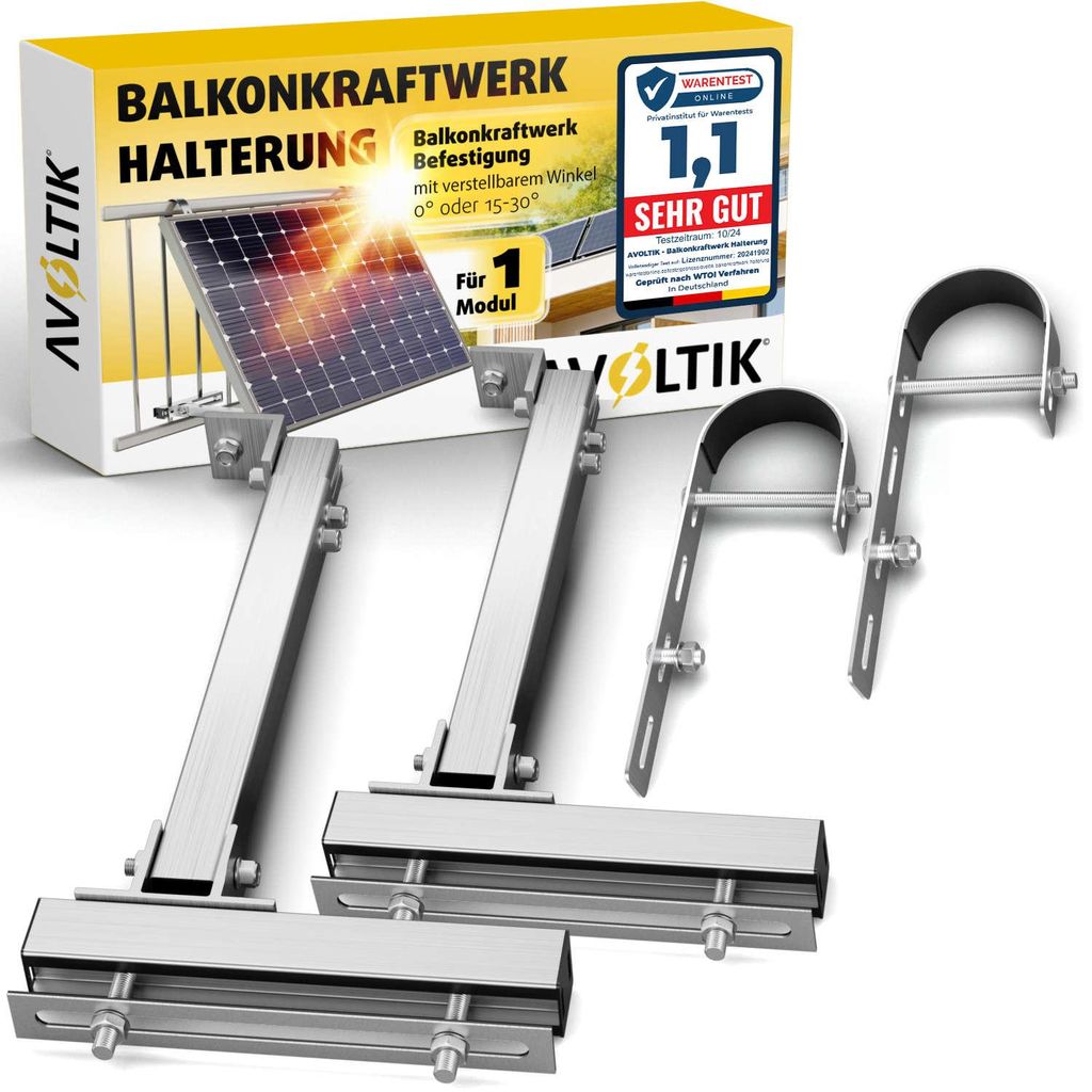 Balkon Halterung Solarpanel Solarmodul PV Modul Befestigung ohne Bohren Balkonhalterung