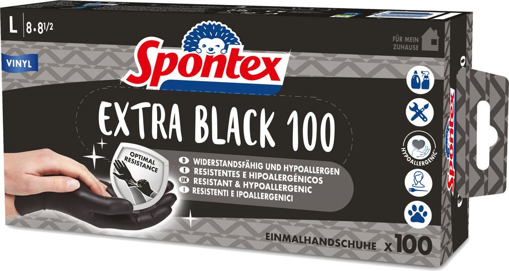 Spontex main jetable BLACK L 100 pièces Image du produit 