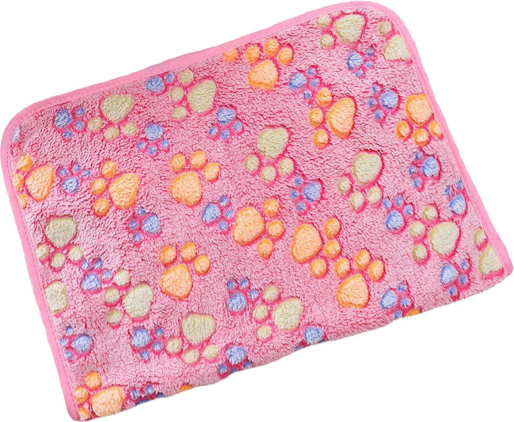 Haustierdecke aus weichem Korallenvlies, bequem, niedliches Pfotenmuster, waschbar, multifunktional, Welpendecken für Hunde und Katzen