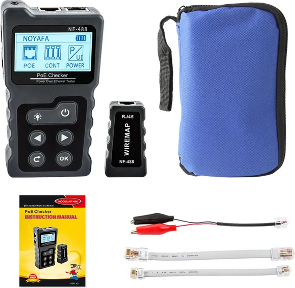 Testeur réseau pour installation de caméras IP et maintenance PoE NF-488
