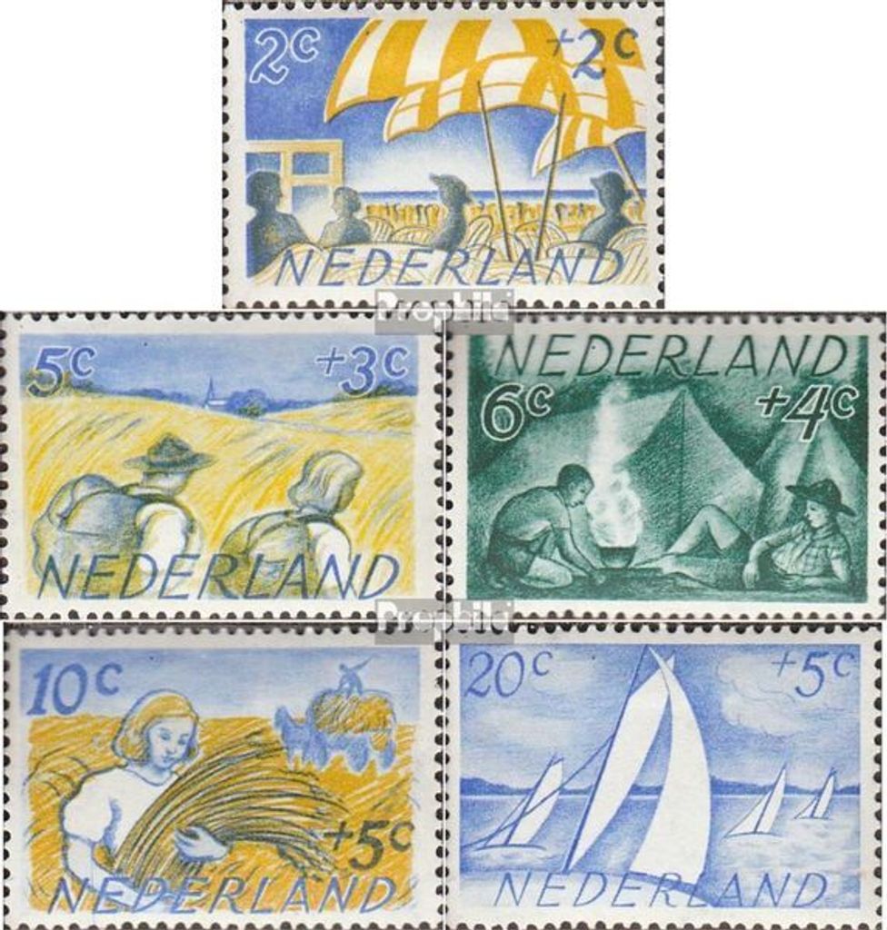 Briefmarken Niederlande 1949 Mi 516-520 (kompl.Ausg.) postfrisch Sommermarken
