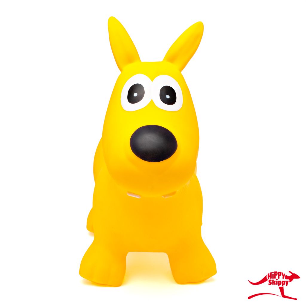 Hippy Skippy Hüpfball Hund gelb - Spielzeug Springball für Kinder
