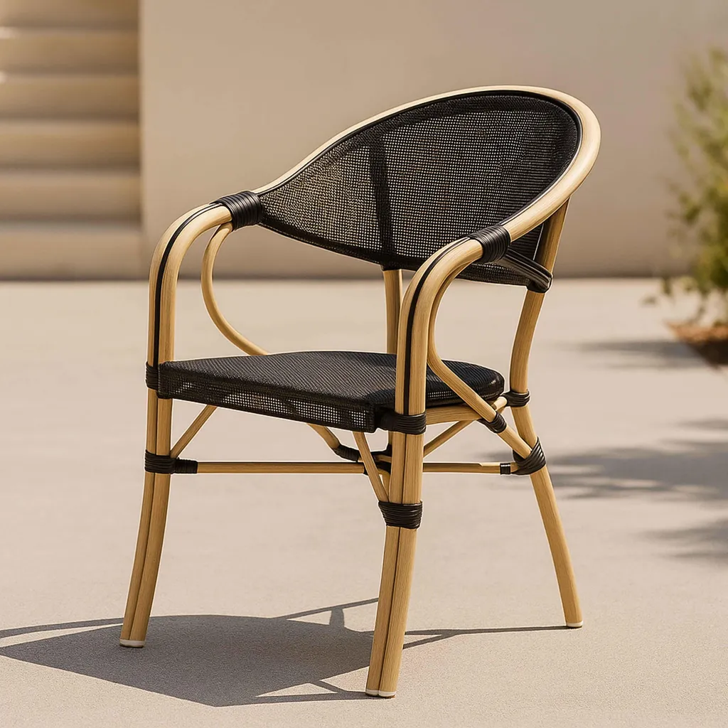 Sedia da Giardino Bistrot Parigino Nero Oviala Beaubourg | Chic Esterno