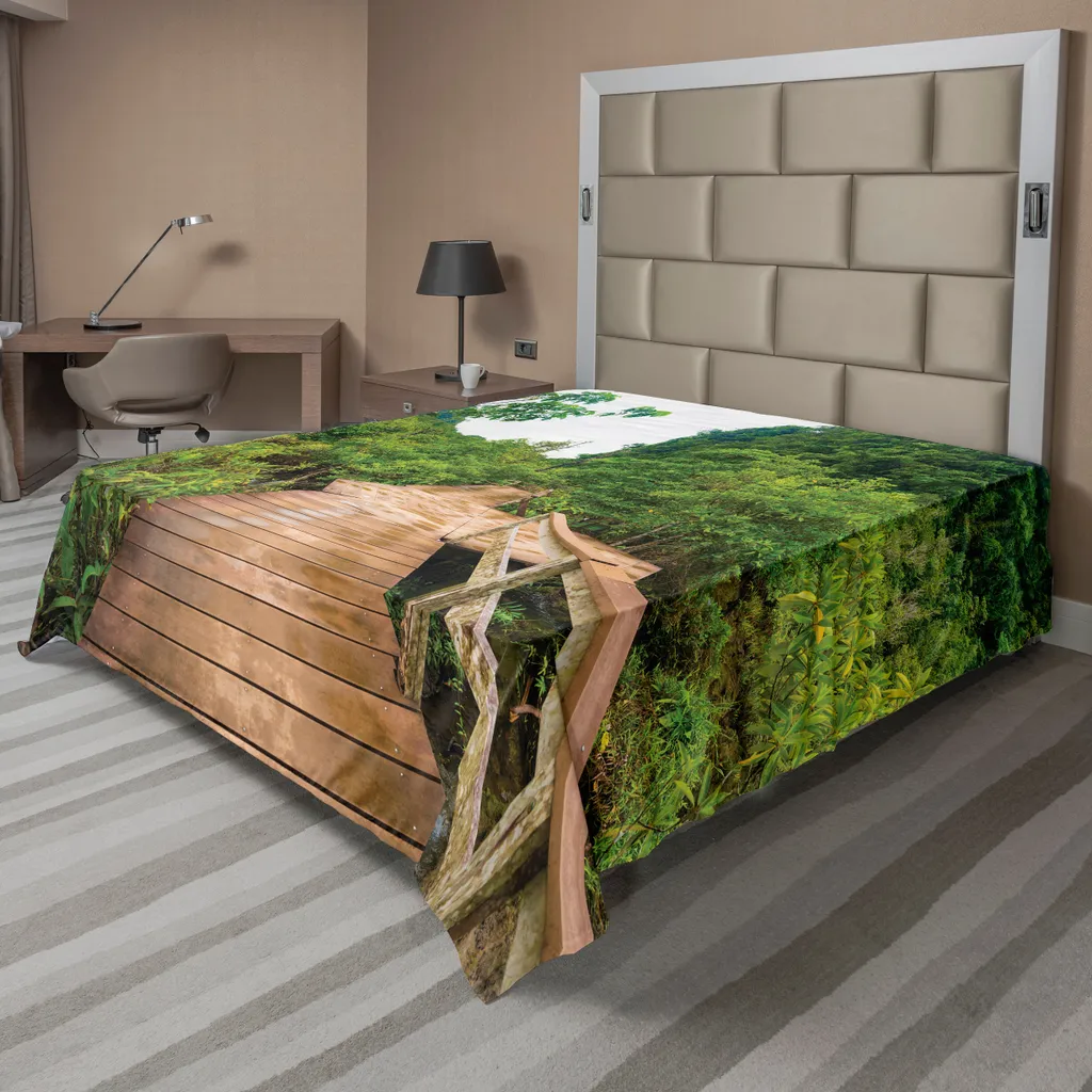 Drap de lit décoratif Thaïlande - Idéal pour chambre zen et nature 260cm