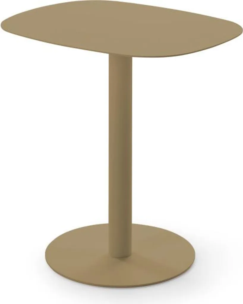 Table d'appoint pour petit salon, meuble de chevet couleur sable