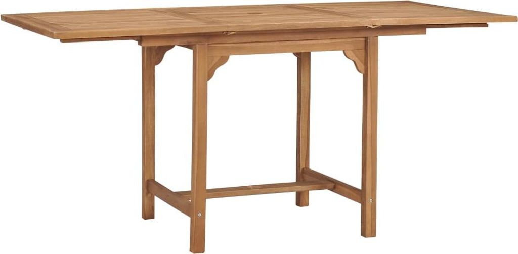 vidaXL Gartentisch Ausziehbar (110-160)x80x75 cm Massivholz Teak