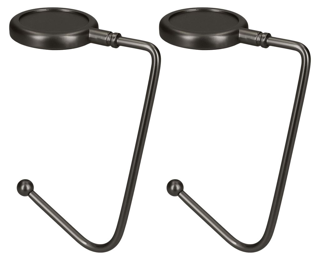 kwmobile Taschenhalter für Tisch - 2x Handtaschenhalter für Tisch - Taschenhaken - Taschen Aufhänger - Taschen Halter Haken - Tischhaken Set Sch...