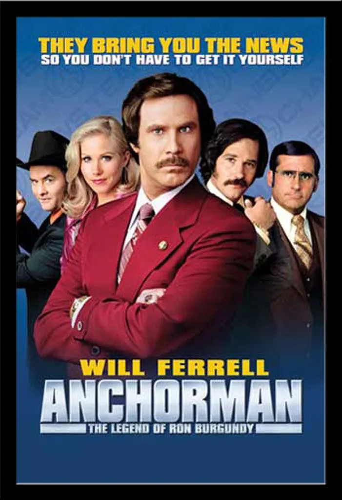 Poster Sous Cadre Anchorman Ron Burgundy - Décoration Cinéma Shinsuke