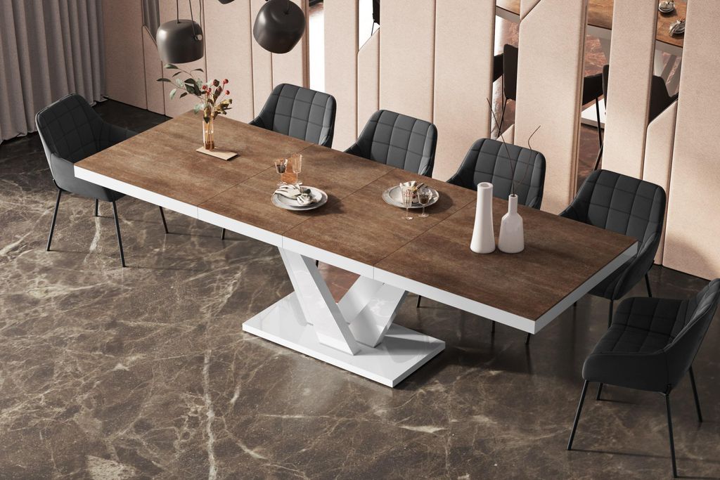 Design Esstisch Tisch HEV-111 ausziehbar 160 bis 256 cm
