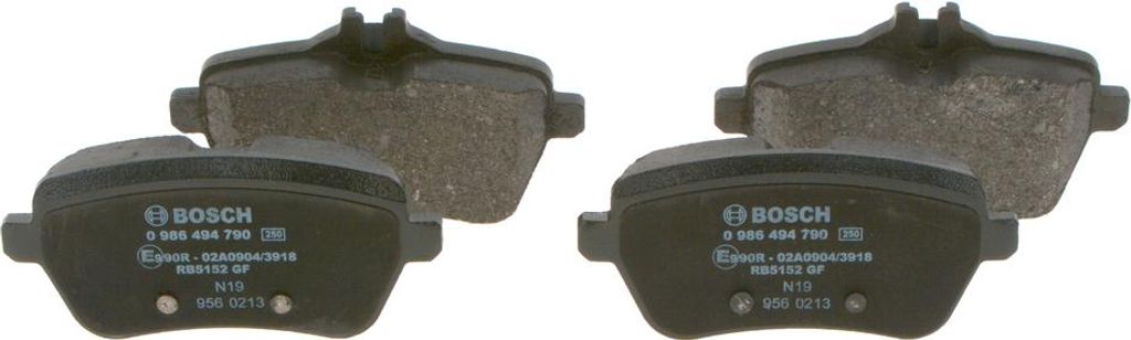 BOSCH Bremsbeläge Satz Hinten passend für MERCEDES-BENZ CLA Coupe (C117) 0 986 494 790