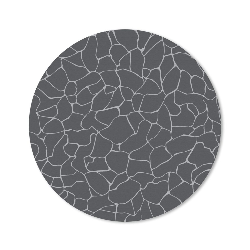 MuchoWow Mauspad Mousepad Design - Geometrie - Schwarz 30x30 cm - Mousepads - Maus Mat - Pad - Mausunterlage - Tischunterlage - Schreibtischmatten