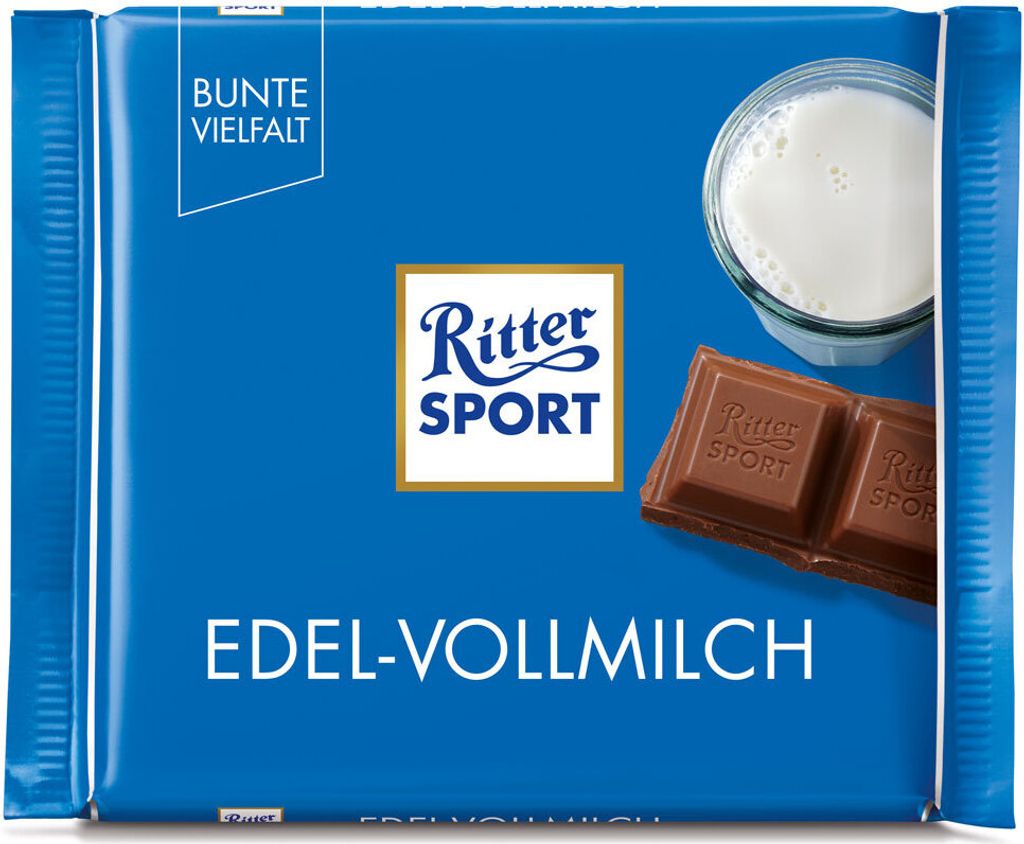 Ritter Sport - Bunte Vielfalt - Edel Vollmilch - 100g Produktbild 