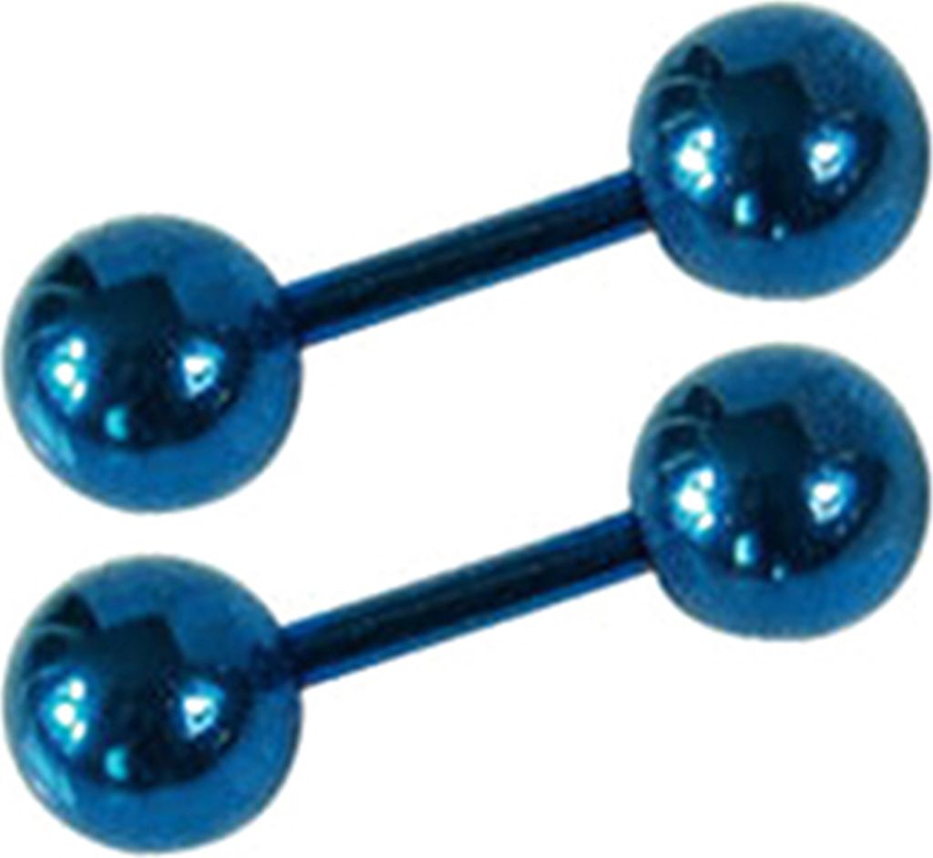Ohrstecker Einfache verschleißfeste Männer Punk Ball Barbell Ohrringe für Dating-Blau,5mm