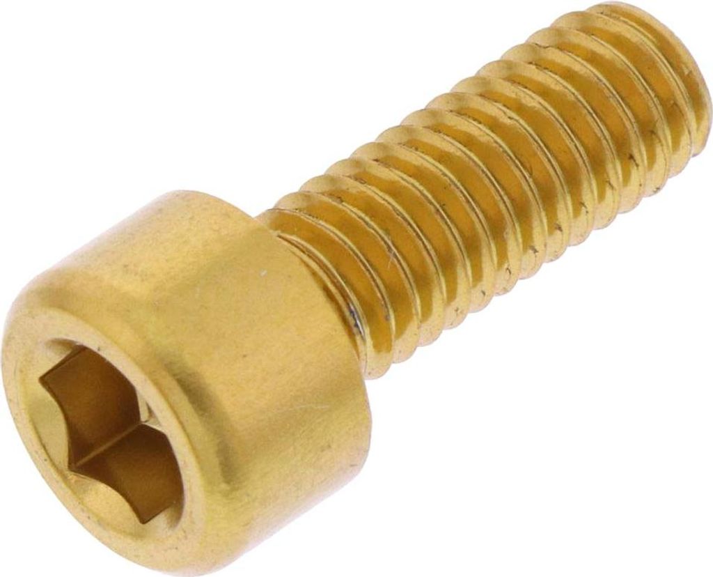 Zylinderschraube JMP Bolt M6x1,00mm 16mm Aluminium gold Produktbild 