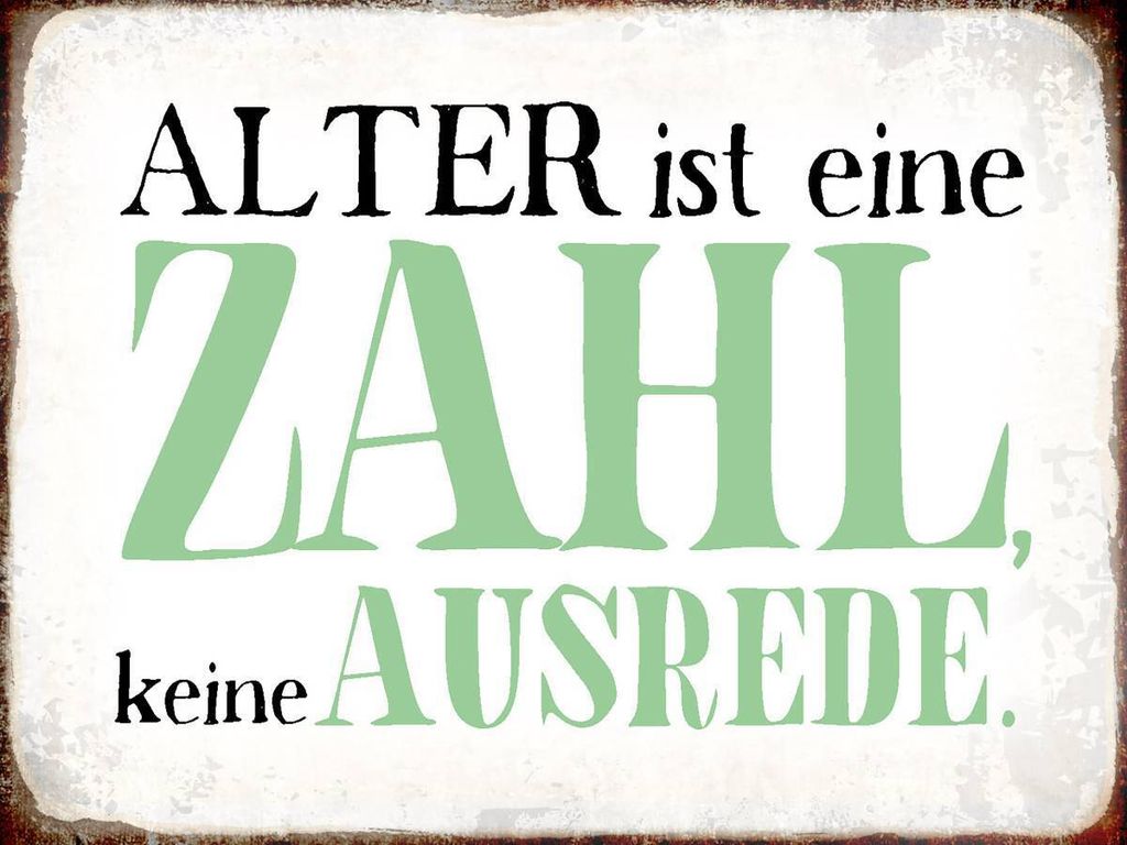 vianmo Holzschild 30x40 cm Alter ist Zahl keine Ausrede