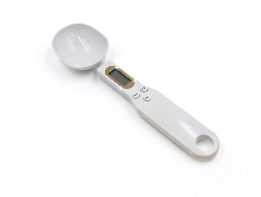 Löffelwaage Messlöffel digitale Mini Küchenwaage 0,1 g - 500g I Weiß White