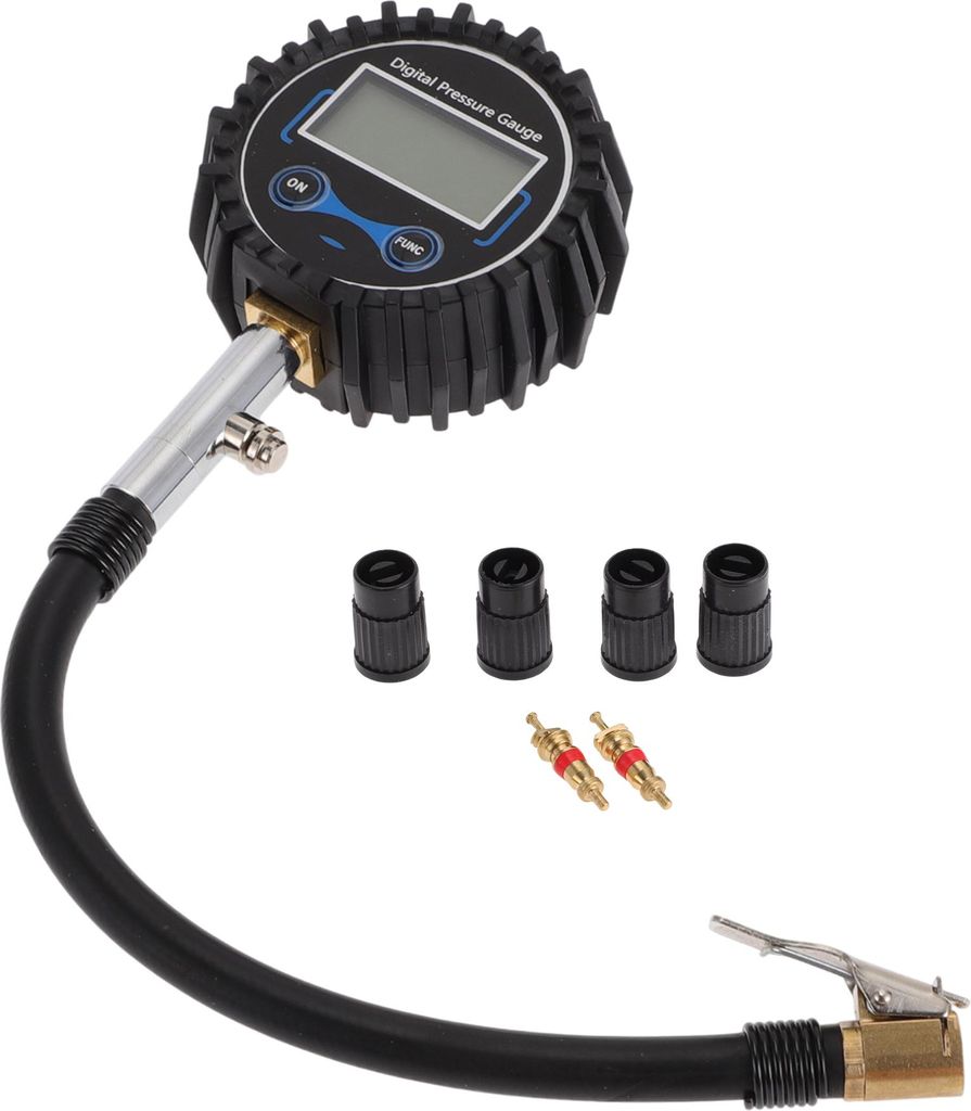 1 Set Universal Digitaler Reifendruckmesser mit Reifenventilkern 3-200PSI Digitaler Luftdruckmesser für Autos