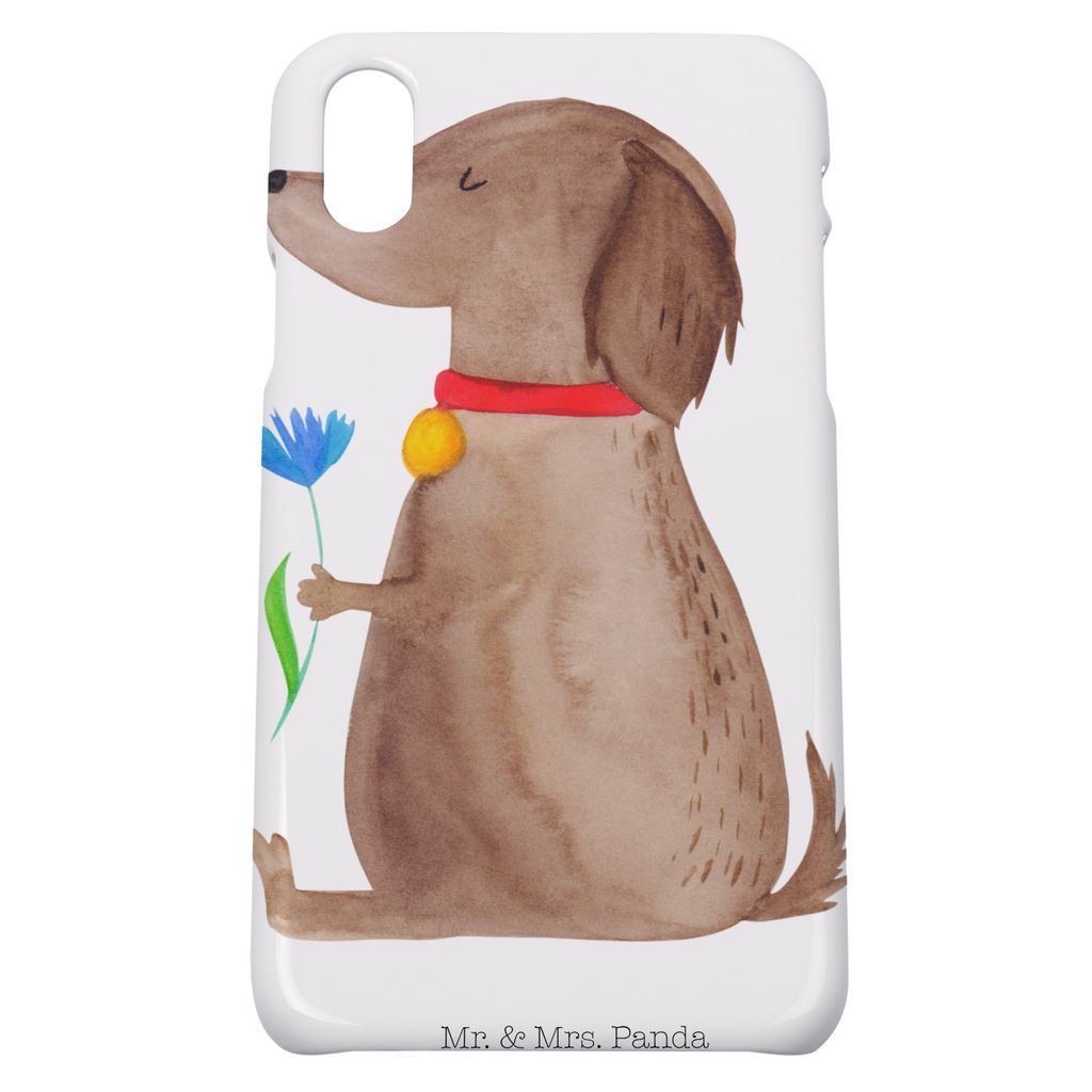 Mr. & Mrs. Panda Iphone 10 Handyhülle Hund Blume - Weiß - Geschenk, Cover, Vierbeiner, X, Sprüche, Hunde, Hülle, Süß, Handy