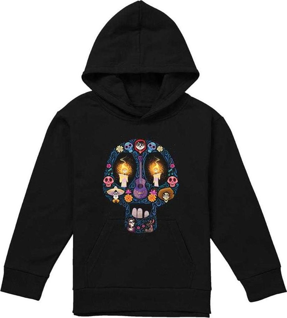 Coco - "Day Of The Dead Skull" Kapuzenpullover für Kinder TV22684 (152-158) (Schwarz)