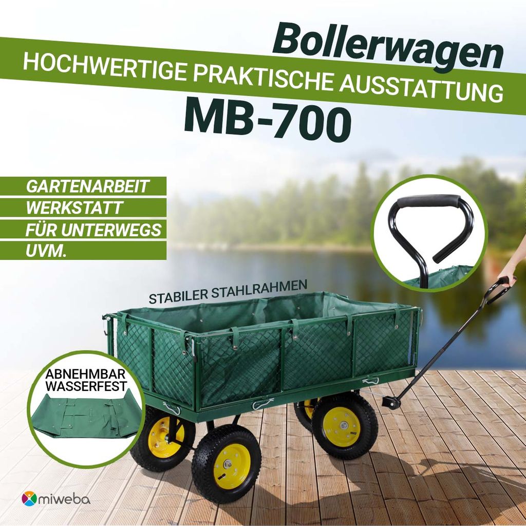 150 kg Handwagen Planwagen Transportwagen Karre Bollerwagen mit Plane bis max 150 kg Handwagen Planwagen Transportwagen Karre Bollerwagen mit Plane bis max