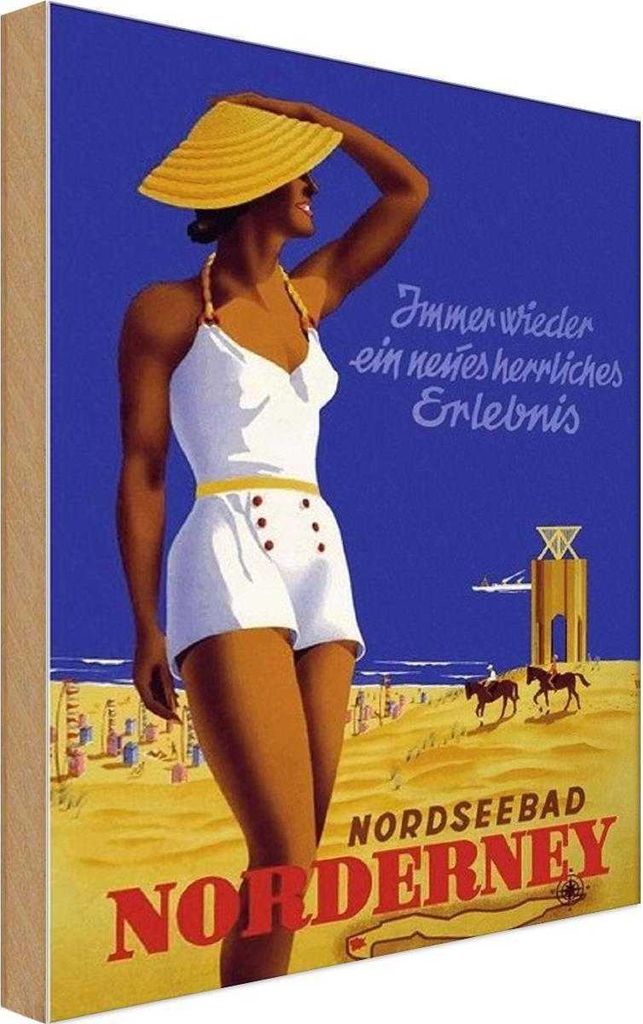 vianmo Holzschild 30x20 cm Urlaub Nordseebad Norderney