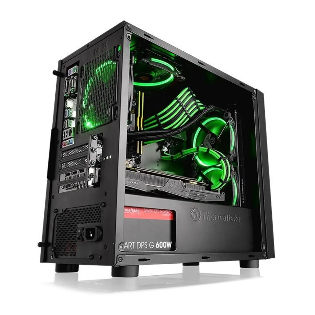 Case PC Thermaltake Versa H17 Window Nero - Mini Tower Gaming Elegante - 10