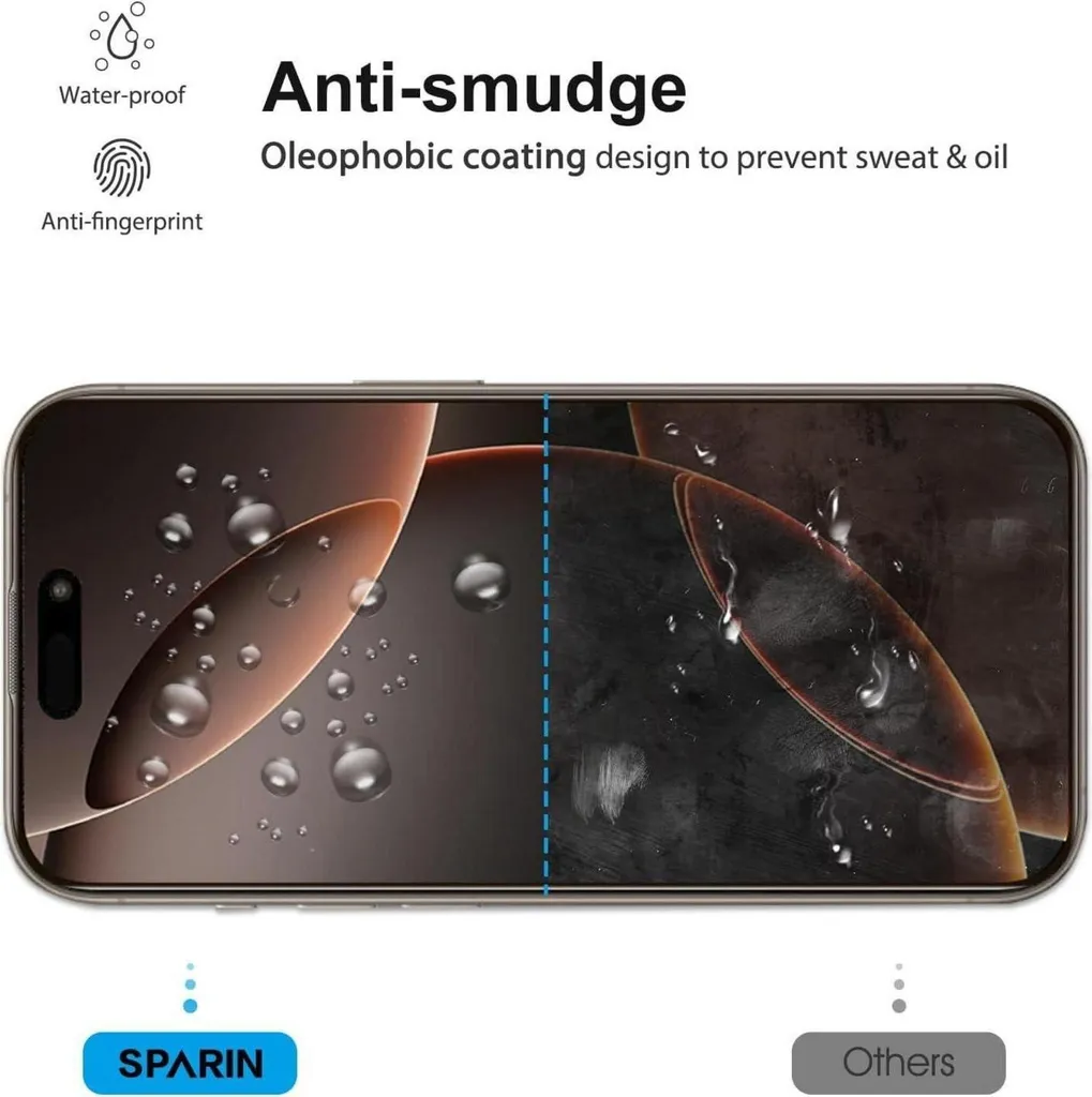 SPARIN Verre Trempé iPhone 16 Pro Max - Protection Écran Blindé 3D 6.9"