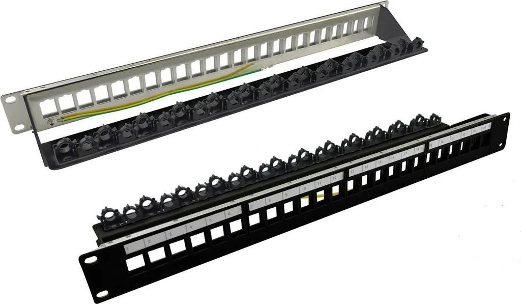 Solution anti-interférences : Panneau Keystone 24 ports blindé 19"