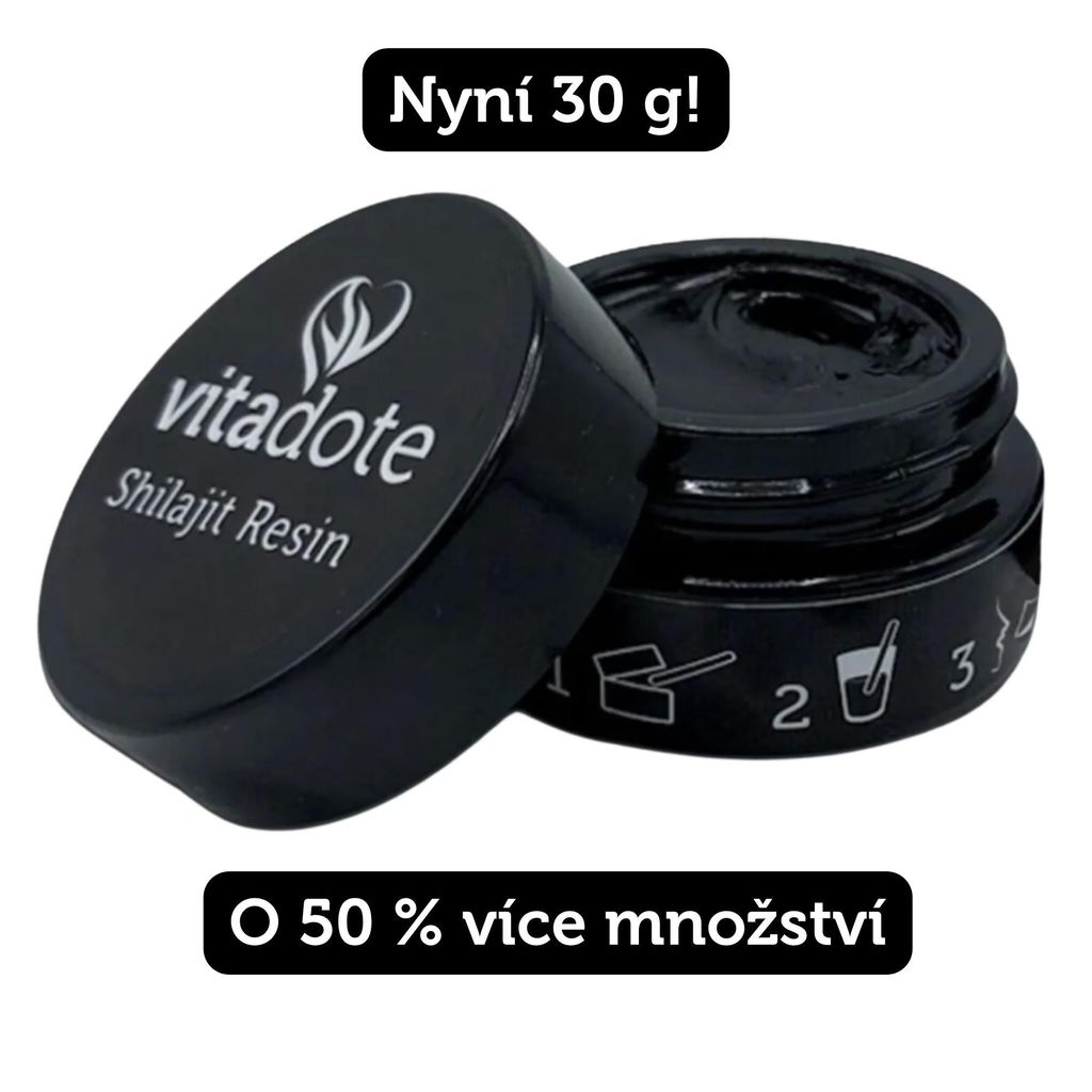 Vitadote Shilajit Resin 30 g – O 50 % více množství, čistá himálajská živice