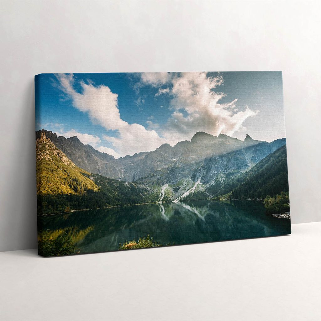 Naturlandschaft in den Bergen – Leinwandbild Wandbild – 30x20 cm – Leinwandbilder – Wandbilder – Schlafzimmer – Flur