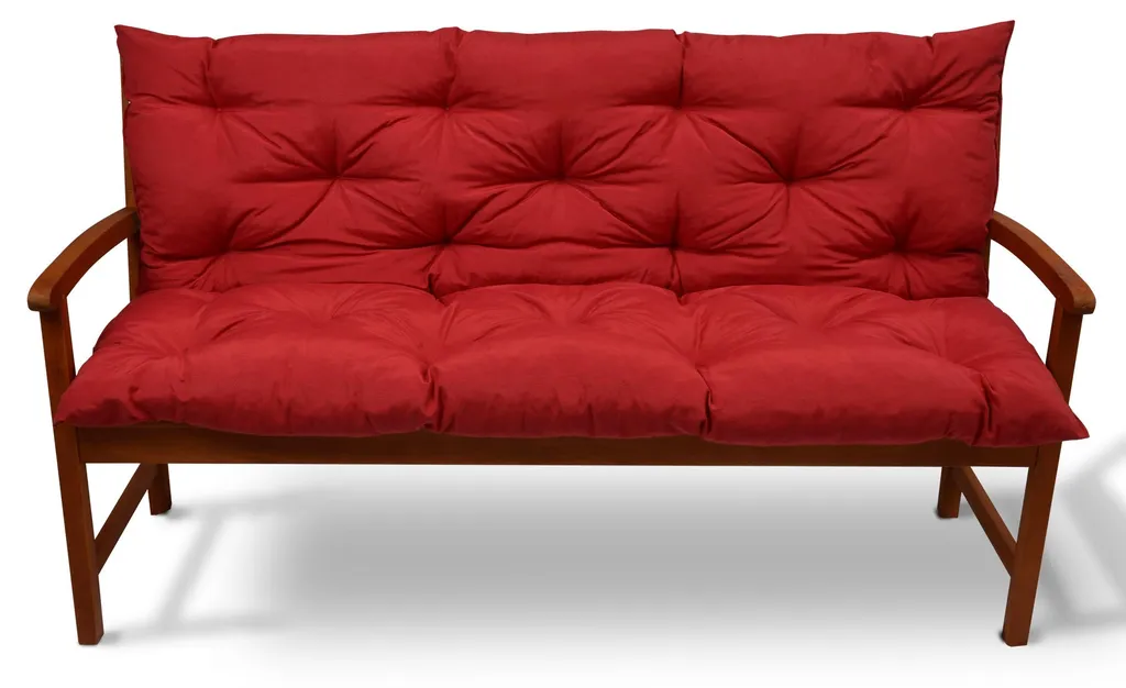 Beautissu Flair BR Coussin de banc rouge 100x50x50 cm - Confort assise