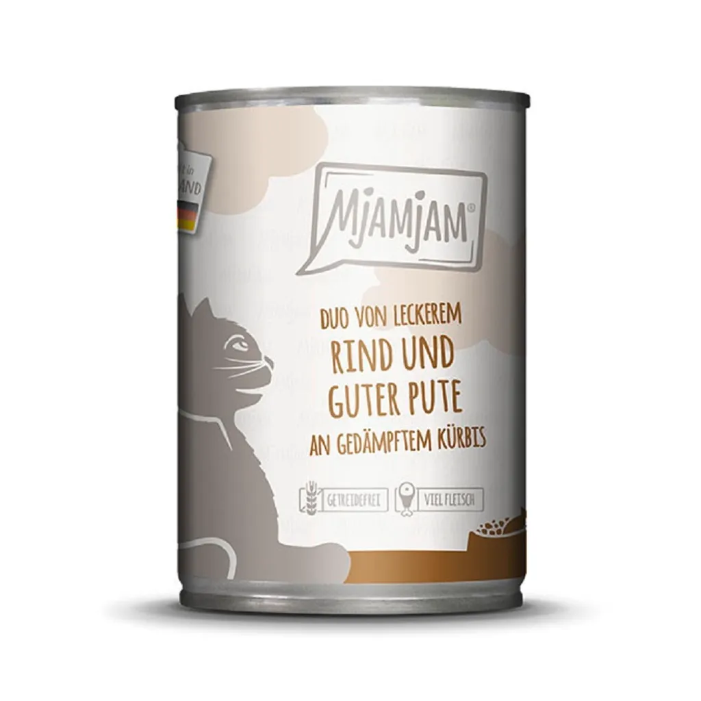 Finissez-en avec les allergies : Mjamjam Bœuf Dinde Citrouille 6x400g