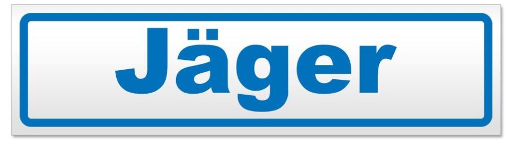 Kiwistar - Autoaufkleber - Blau - 20 x 5,3 cm - Jäger - Hinweis Aufkleber Sticker für Auto, Kfz, Fahrrad, PKW, LKW