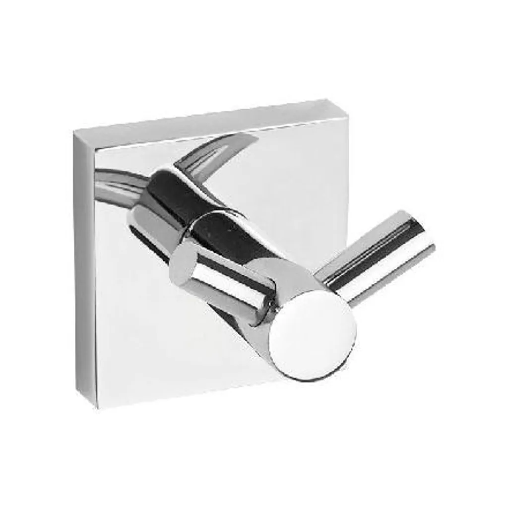 Appendino Bagno Doppio X-SQUARE Cromo Lucido - Design Quadrato Moderno