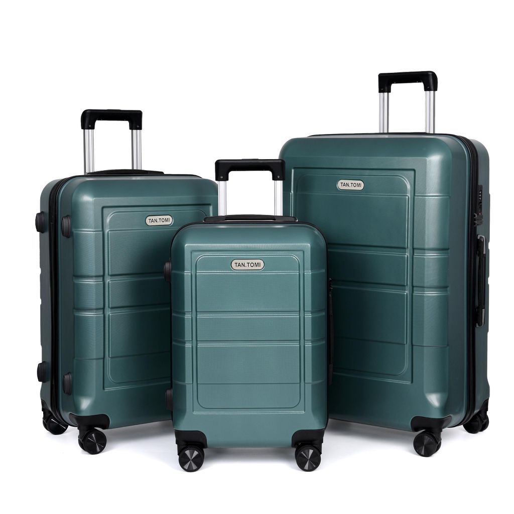 Kofferset Hartschale Trolley Koffer Leicht Reisekoffer ABS Erweiterbar Haltbar, Mit Zahlenschloss Trolley Handgepäck Große Kapazität 4 Rollen