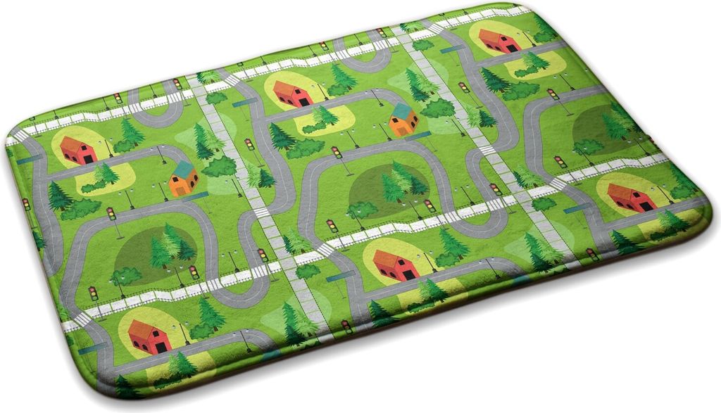 Kinderteppich Schlafzimmer Modern - 75 cm x 45 cm - Stadtplan Von Ulice
