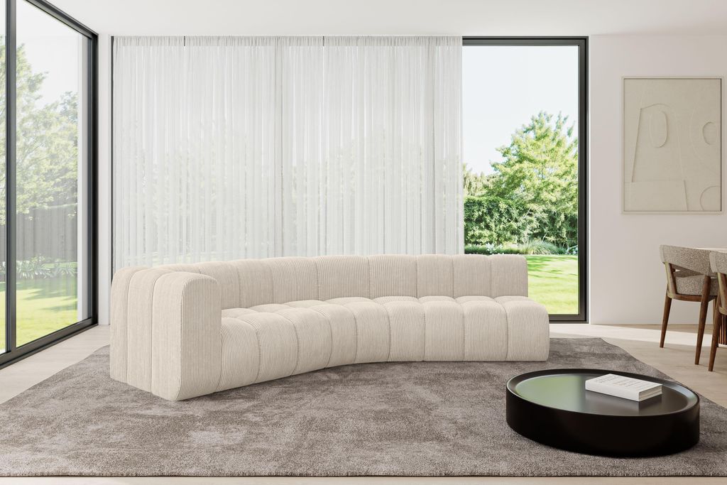 ALTDECOR Modulares Sofa Ecksofa in L-Form - Karex-L1 - 308x194x70 cm Beige - Corner modular Sofa Eckcouch Couch Wohnlandschaft Cauchsofa Bodensofa ...