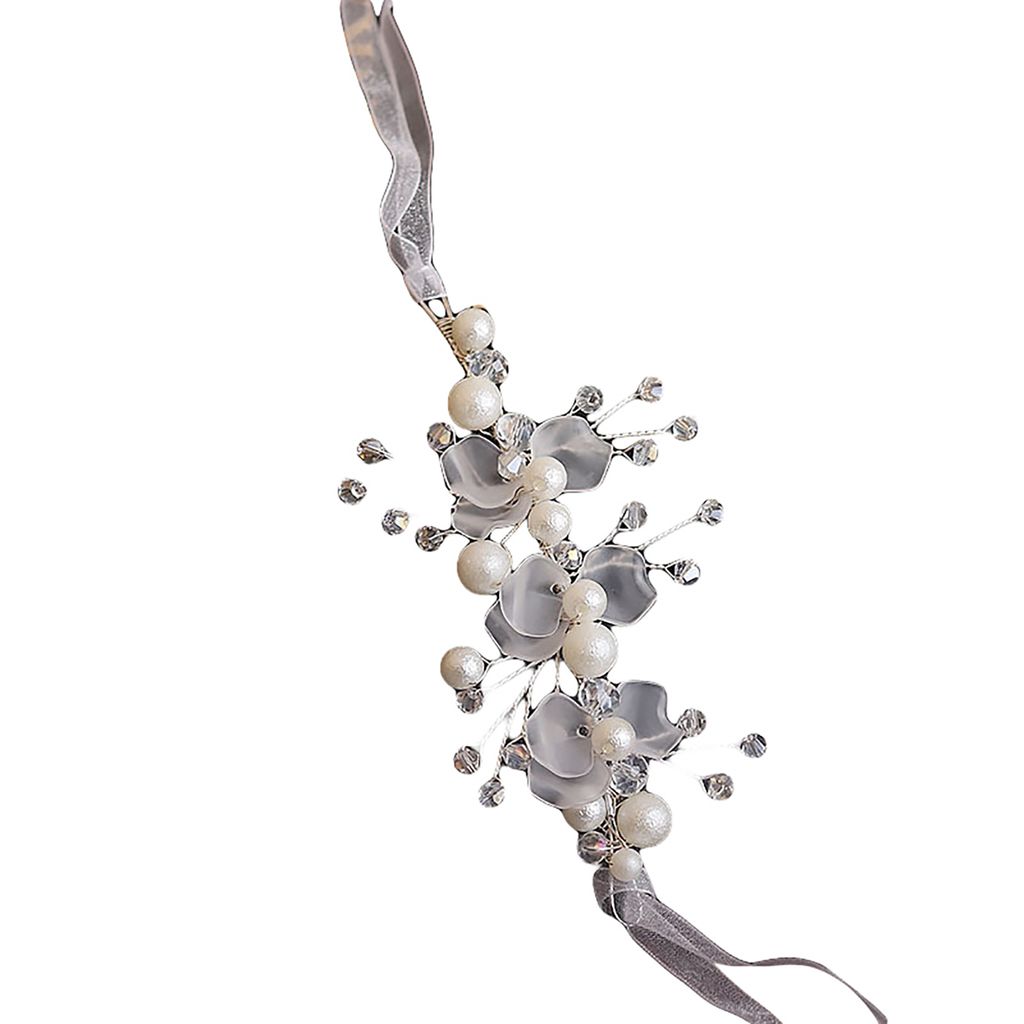 Handgelenk Corsage romantische auffällige Mehrzweckbrautbrautbrautjungfernmaschine Corsage Handblumendekor für Hochzeits Engagement-Weiß