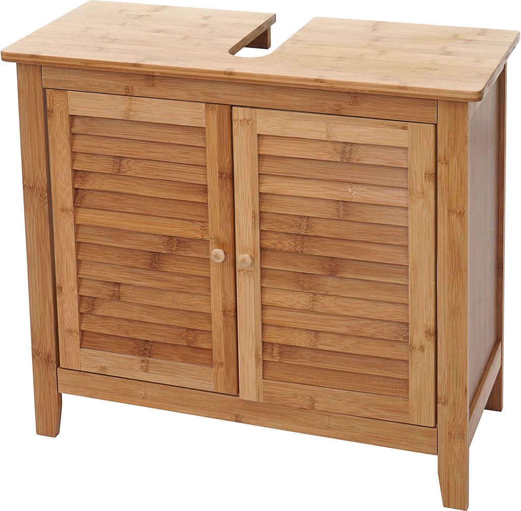 Vanity unit HWC-B18, Koupelna Koupelnová skříňka, Bambus  Obrázek produktu 