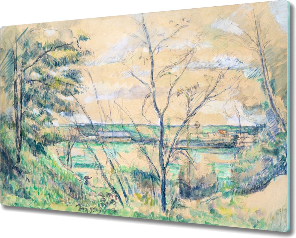 Coloray Hackbrett Herdabdeckplatte 80x52 cm Küchenbrett Kochplattenabdeckung Schneidebrett - Natur