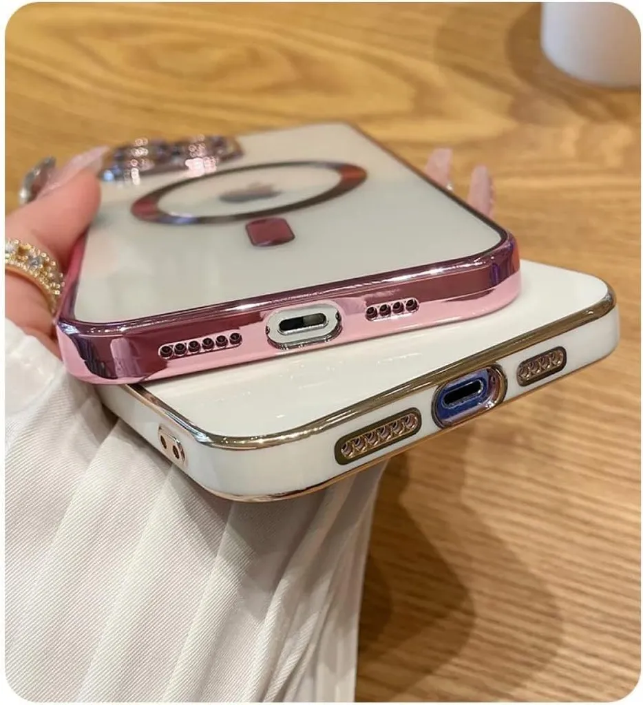 Coque Antichoc iPhone 14 Pro Transparente Dorée - Protection Renforcée