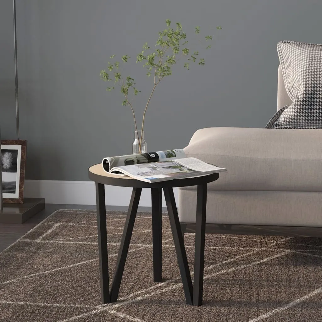 Bout de Canapé Chêne Sonoma Ø35 cm pour Salon et Chambre à Coucher