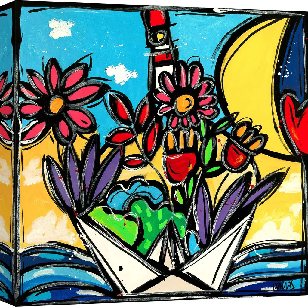 Tableau Wallas Navigando tra i sogni - Impression sur toile 40x40 cm