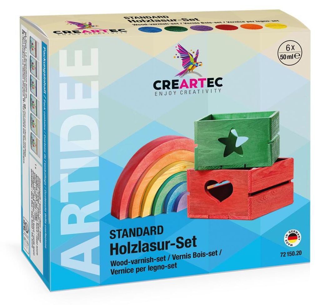 Holzlasurfarbe Set 6 x 50 ml "Standard" Produktbild 