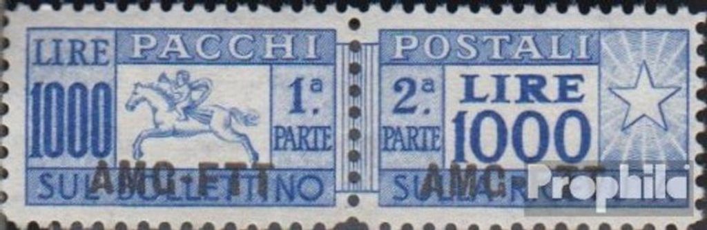 Briefmarken Triest - Zone A 1949 Mi PM26 postfrisch Paketmarken